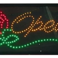 LED Open Sign With Rose B-16