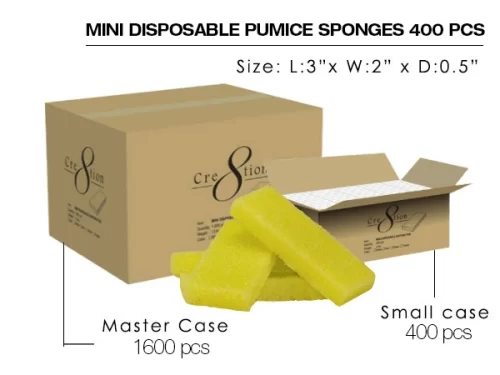 Cre8tion Yellow Mini Disposable Pumice 300pcs/case