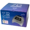 A blue box of Gel II Cordless Lamp 7D Diamond Edition features a 36W LED light device and a nail polish bottle. The product is labeled as a professional use manicure tool.