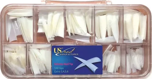 USN Natural Stiletto Nail Tip Box (540 tips)