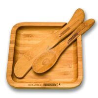 Use Bamboo Spatula to divide and apply custom scrubs, masks, and lotions for Herbal Spa recipes.