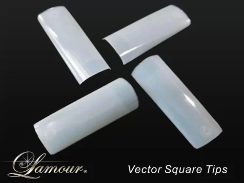 Lamour Natural Vector Square Fullmoon Straight Tip 100 tips/box