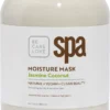 A jar of "BCL Organic Spa 16oz Jasmine Coconut." The label indicates it is natural, vegan, and clean beauty for dry and sensitive skin, with a net content of 16 oz (473 ml).