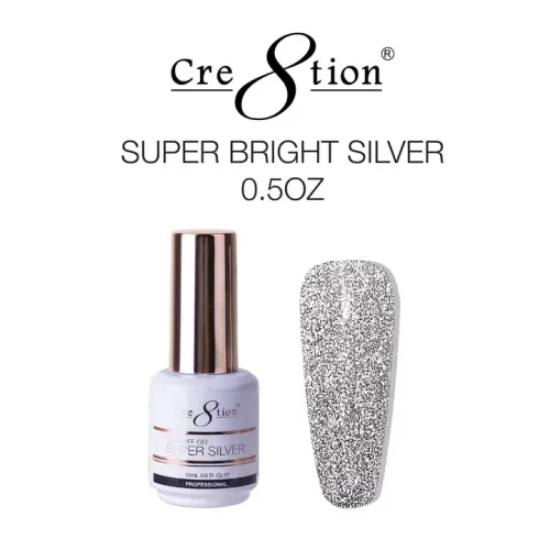 Cre8tion Super Bright Silver Gel 0.5oz