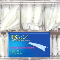 USN Natural Straight Coffin Nail Tip Box (540 tips)