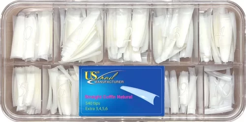 USN Natural Straight Coffin Nail Tip Box (540 tips)