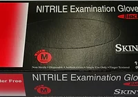 Skintx Black Nitrile Exam Powder Free Glove Single Box