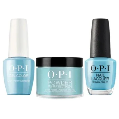 OPI Matching Trio Set - GelColor, Nail Lacquer & Dip Powder - E75 - CAN'T FIND MY CZECHBOOK