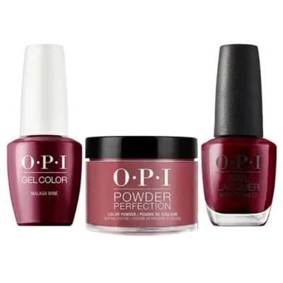 OPI Matching Trio Set - GelColor, Nail Lacquer & Dip Powder - L87 - MALAGA WINE