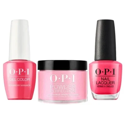OPI Matching Trio Set - GelColor, Nail Lacquer & Dip Powder - M23 - STRAWBERRY MARGARITA