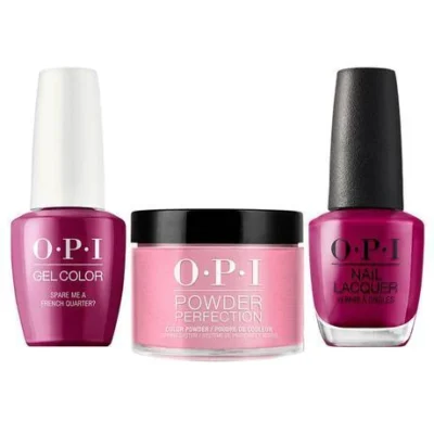 OPI Matching Trio Set - GelColor, Nail Lacquer & Dip Powder - N55 - SPARE ME A FRENCH QUARTER