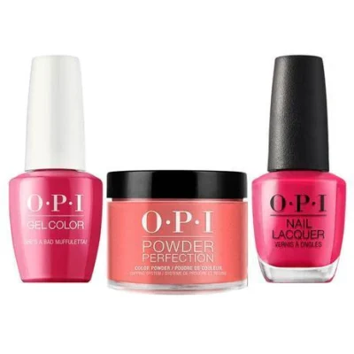 OPI Matching Trio Set - GelColor, Nail Lacquer & Dip Powder - N56 - SHE'S A BAD MUFFULETTA