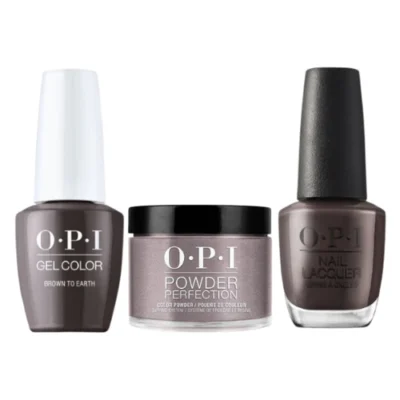 OPI Matching Trio Set - GelColor, Nail Lacquer & Dip Powder - F004 - BROWN TO EARTH