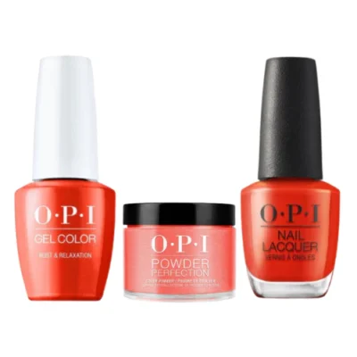 OPI Matching Trio Set - GelColor, Nail Lacquer & Dip Powder - F006 - RUST & RELAXATION