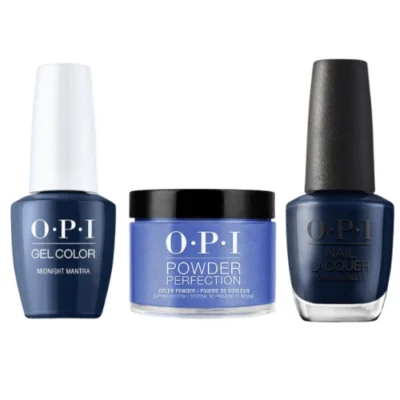 OPI Matching Trio Set - GelColor, Nail Lacquer & Dip Powder - F009 - MIDNIGHT MANTRA