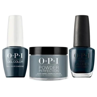 OPI Matching Trio Set - GelColor, Nail Lacquer & Dip Powder - W53 - CIA= COLOR IS AWESOME