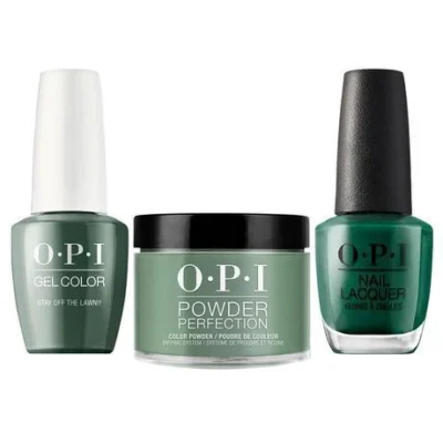 OPI Matching Trio Set - GelColor, Nail Lacquer & Dip Powder - W54 - STAY OFF THE LAWN!