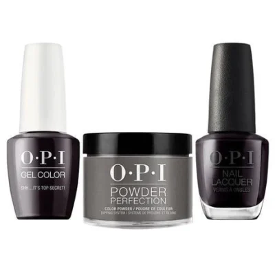 OPI Matching Trio Set - GelColor, Nail Lacquer & Dip Powder - W61 - SHH...IT'S TOP SECRET!