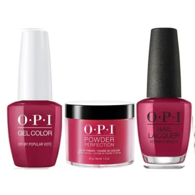 OPI Matching Trio Set - GelColor, Nail Lacquer & Dip Powder - W62 - MADAM PRESIDENT