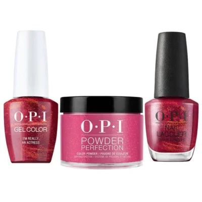 OPI Matching Trio Set - GelColor, Nail Lacquer & Dip Powder - H010 - I’M REALLY AN ACTRESS