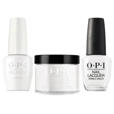 OPI Matching Trio Set - GelColor, Nail Lacquer & Dip Powder - L00A - ALPINE SNOW