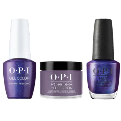 OPI Matching Trio Set - GelColor, Nail Lacquer & Dip Powder - LA10 - ABSTRACT AFTER DARK