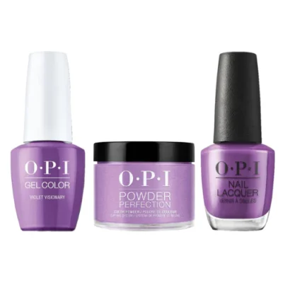 OPI Matching Trio Set - GelColor, Nail Lacquer & Dip Powder - LA11 - VIOLET VISIONARY