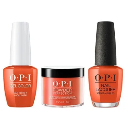 OPI Matching Trio Set - GelColor, Nail Lacquer & Dip Powder - U14 - SUZI NEEDS A LOCH-SMITH