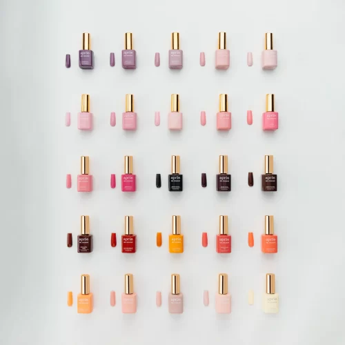 A range of apres Gel Color nail polishes in 0.5oz size.