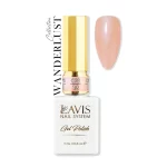 Lavis Wanderlust Collection gel nail polish in beige and gold, 0.5oz.