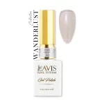 Lavis Gel Wanderlust Collection 0.5oz nail polish in a white bottle with a gold cap.
