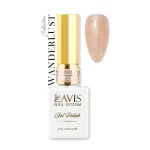 Lavis Gel Wanderlust Collection 0.5oz nail polish in beige and gold.
