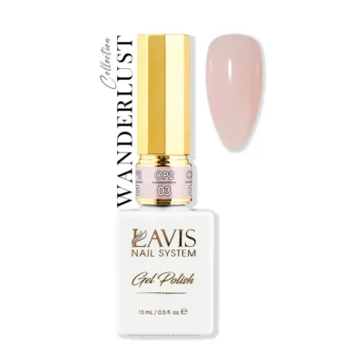 Lavis Gel Wanderlust Collection 0.5oz nail polish in a pale pink color.