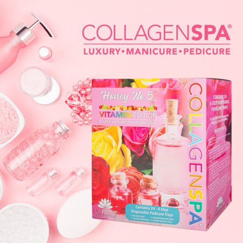 Collagen Spa 4 Step Pedi Tray (24 Trays/Box) LEMON LIME spa luxury manicure and pedicure.