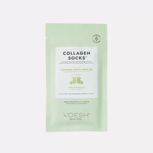Voesh Collagen Socks with Cannabis Sativa Seed Oil: Revitalize and nourish your feet with the power of cannabis sativa seed oil, available in a convenient box of 100pcs.