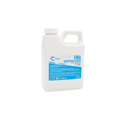 A gallon of Chisel acrylic sculpting liquid EMA (Slow Set) on a white background.