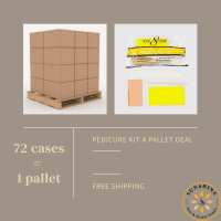 Disposable Pedicure Kit A Pallet Deal 72 Cases with 72 cases of disposable pedicure kits.