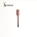 A KYE Premium Bit Small Barrel 5.35mm carbide nail drill bit on a plain white background with the logo "sunshine nails & beauty supply" at the top.