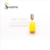 A KYE Premium Bit Large Barrel Smooth Safety Top 6.6mm nail filing bit with a yellow barrel grip on a white background, with the sunshine nail & beauty supply logo at the top.