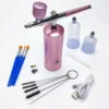 Portable Mini Airbrush System for Nails – Rechargeable Compressor Spray Gun (20–27 PSI)