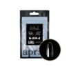 A pack of Apres Gel-X Natural Almond Medium Refill Bag nail extensions in a medium natural size displayed with one nail sample.