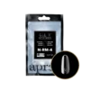 A package of Apres Gel-X Natural Round Medium Refill Bag nail extensions with a single nail tip displayed in front.