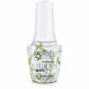 A Gelish Vitagel Strength Nail Strengthener 0.5oz bottle with a white cap. The bottle includes text about the product's features, highlighting vitamin enrichment and soak-off capability.