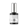 A 15 mL bottle of CND PLEXIGEL Color Builder Peach Moonstone with a black label and silver cap.