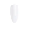 A single, artificial, white nail tip on a plain white background showcases the elegance and simplicity achievable with CND PLEXIGEL Color Builder Peach Moonstone.