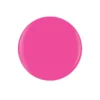 A close-up of a glossy, circular pink object on a white background, radiating the vibrant neon hue of the Gelish Solid Cream Gel Polish from the Neon & On & On 6-piece palette.