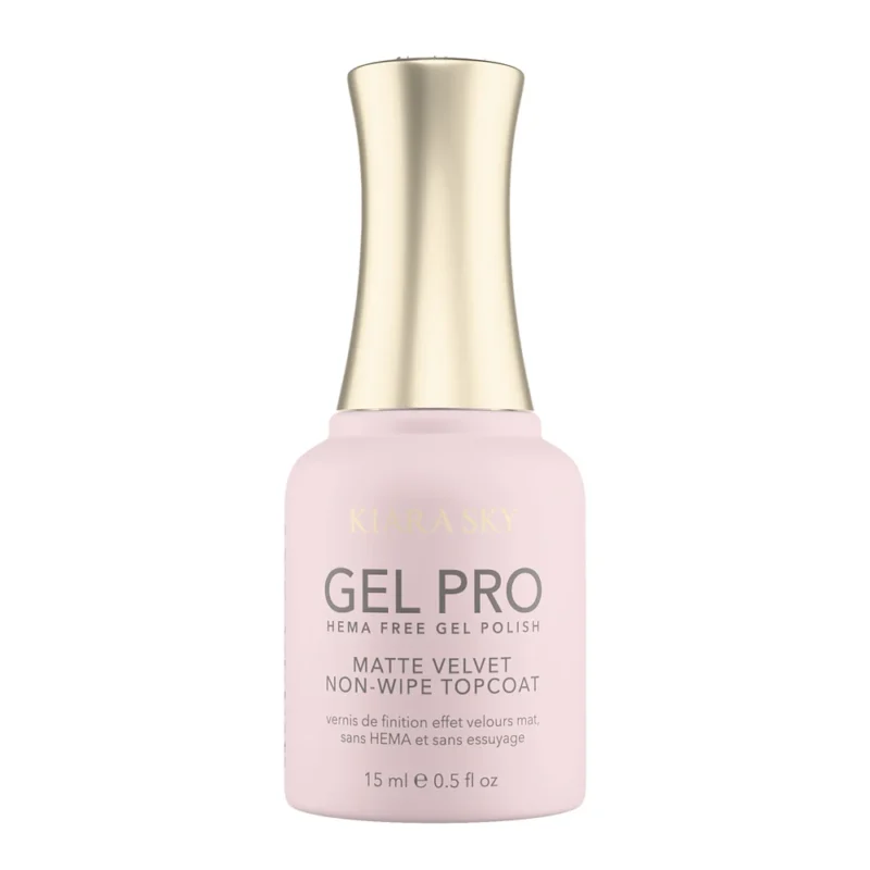 Kiara Sky Gel Pro Hema Free Gel Polish Matte Velvet Non-Wipe Topcoat