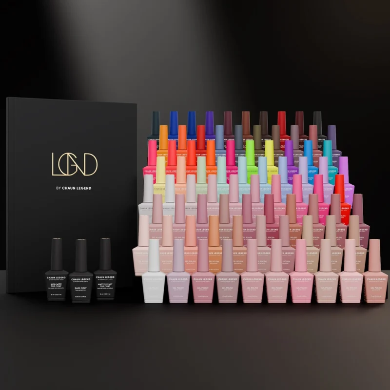 Chaun Legend Professional Nails Gel Polish – 0.5oz Vol.1 | 80 Ultra-Pigmented Shades
