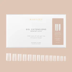 Kiara Sky Gel Extensions Natural Cover Soft Gel Tips (504pcs) - SQUARE -