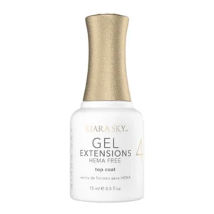 Kiara Sky Gel Extensions Step #4 Top Coat – HEMA-Free High Gloss Non-Wipe Seal (0.5oz)